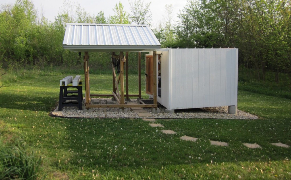 Observatory with roof open